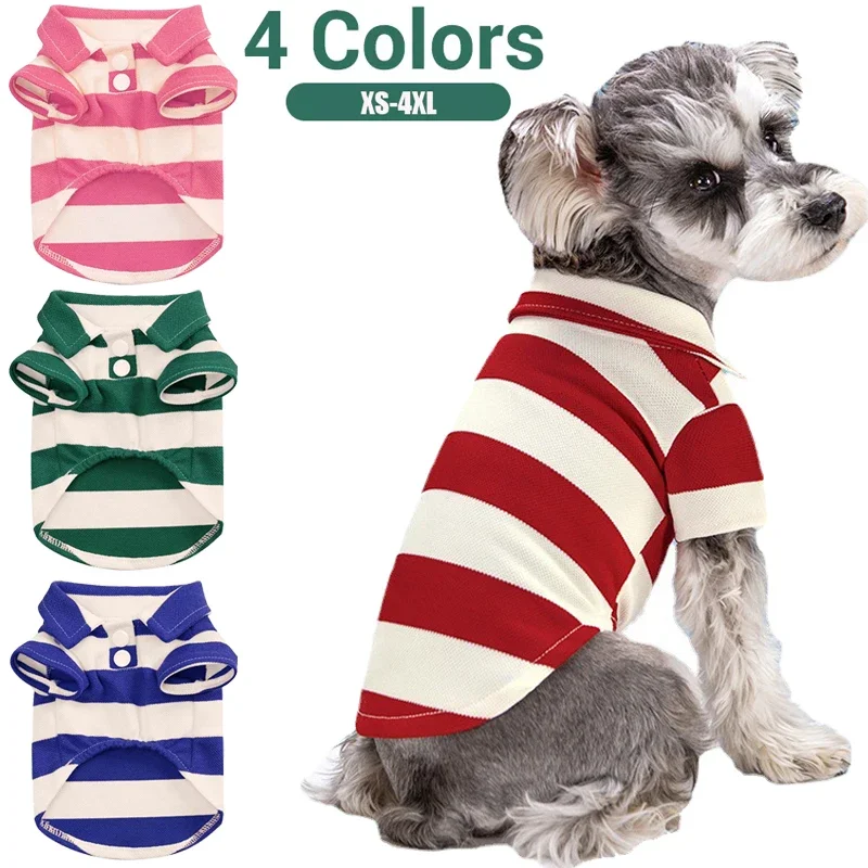 

Pet Dog Polo Shirt Summer Dog Clothes Casual Clothing for Small Large Dogs Cats T-shirt Chihuahua Pug Costumes Yorkshire Shirts