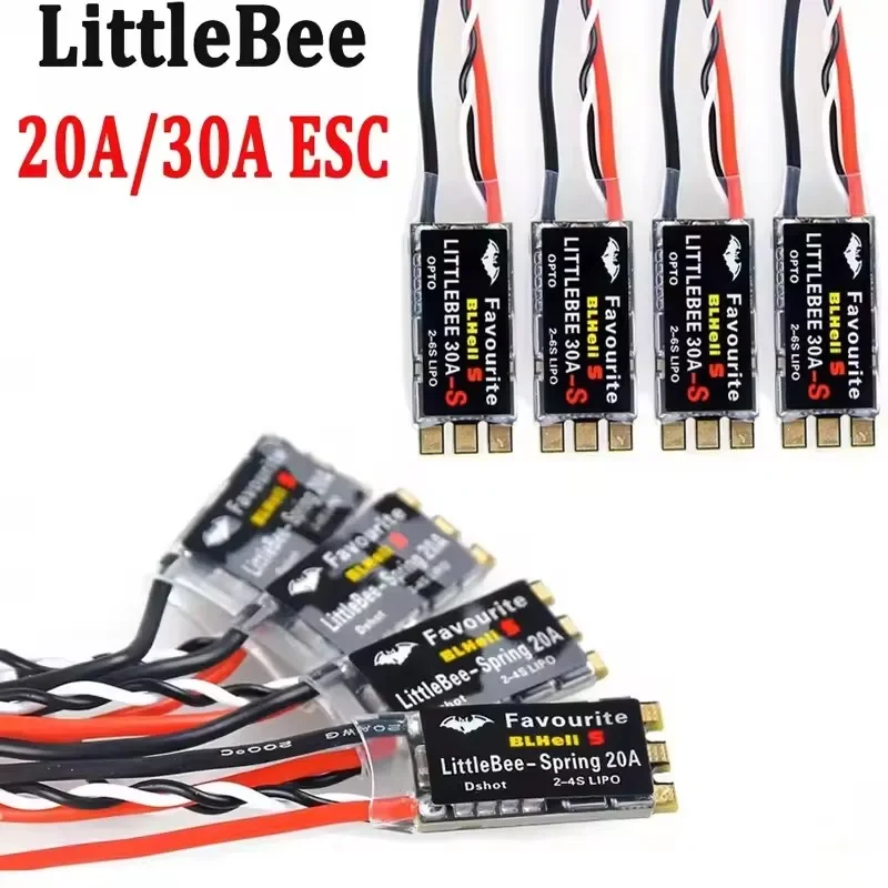 Фото Future Flight FVT LITTLEBEE Little Bee BLHeli-s SPRING 20A/30A Бесщеточный ESC 2-6S Поддержка DSHOT Oneshot42 OneShot125 для RC FPV №3