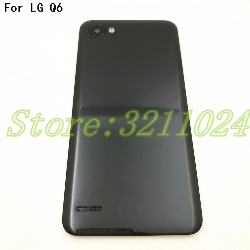 

50pcs/lot Good quality Plastic Battery Door Cover For LG Q6 Back Battery Cover Rear Housing Door With Camera Lens