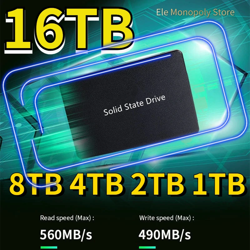 

2023 NEW SSD 1TB 2TB 8TB 512GB Hard Drive Disk Sata3 2.5 Inch Ssd TLC 500MB/s Internal Solid State Drives for Laptop and Desktop