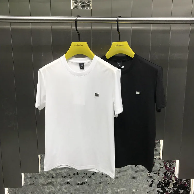 2024 летняя новая модная брендовая простая молодежная популярная тонкая футболка