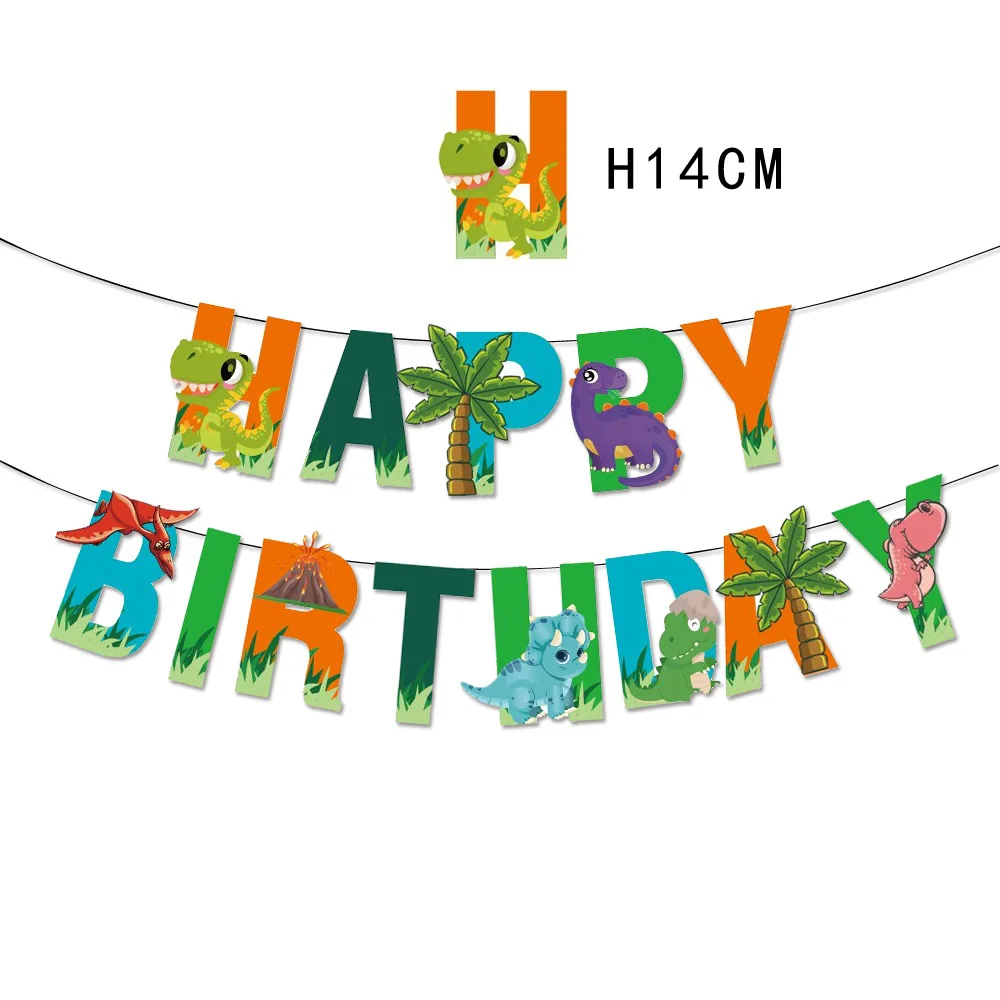 

Мультяшный динозавр, Детские сувениры, ранний шар для мальчиков, баннер на день рождения, Детские праздничные принадлежности