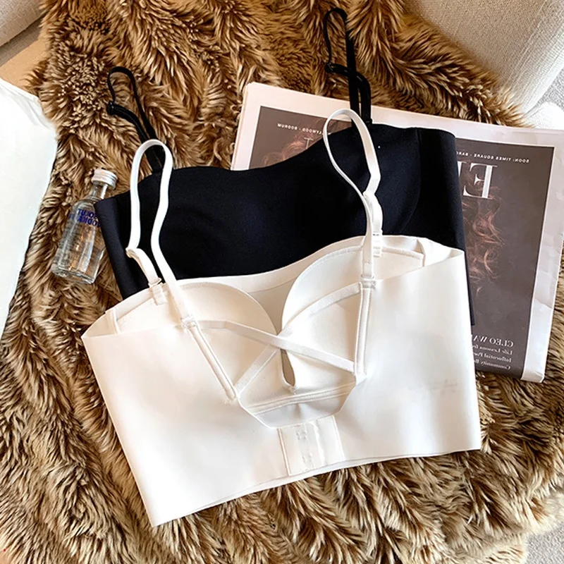 Женский топ-труба антибликовый бюстгальтер на бретельках с красивой спиной и