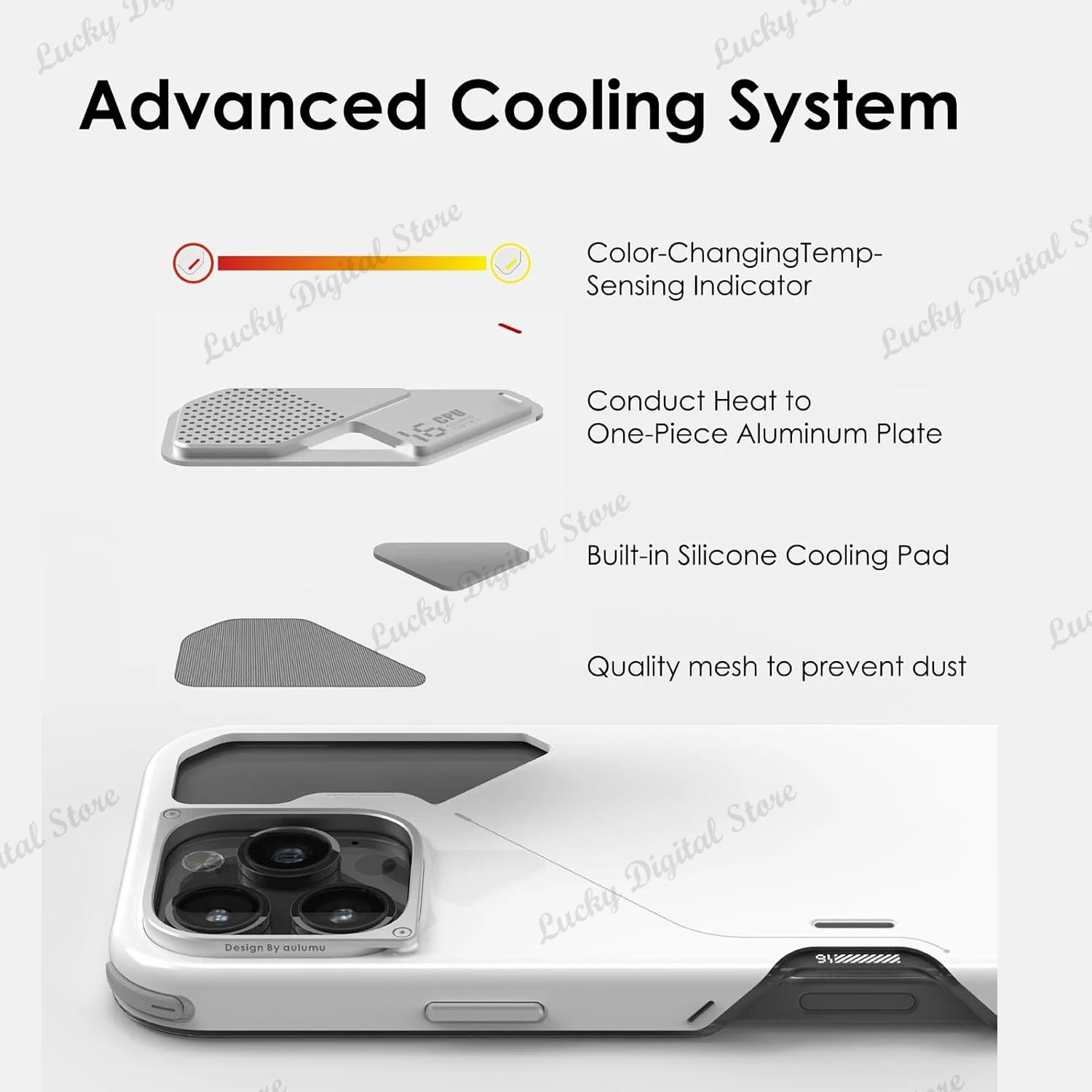 Противоударный чехол Aulumu A16 ультратонкий с настоящим охлаждением алюминиевая