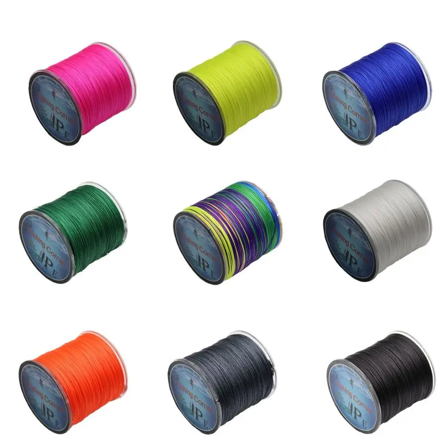 

12 Strands Braided Fishing Line 300m Fishing Corner Multi Color Super Strong Japan Multifilament PE Braid Line 35LB To 180LB