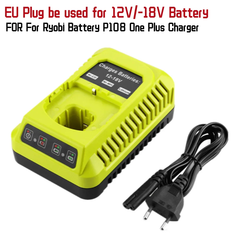 

1-2Pack 3A Battery Charger Ni-CD Ni-Mh Li-ion 12V 14V 18V 3A Quick Battery Charger for Ryobi Battery P108 One Plus charger
