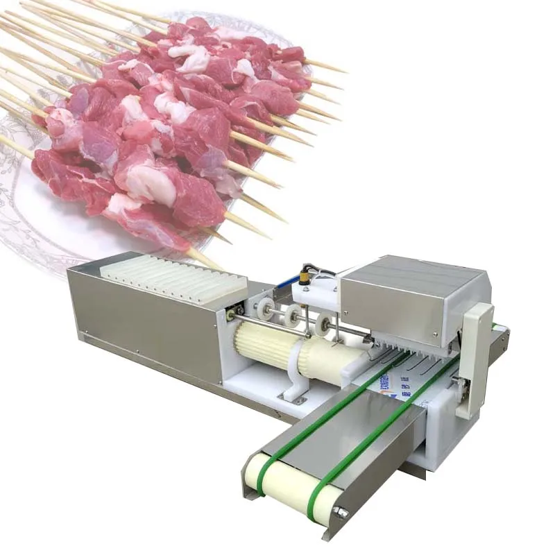 

Electric System Meat Skewer Maker Machine Automatic Stainless Steel Beef Mutton Chicken Heart Kebab String Machines