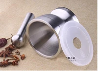 thicken stainless steel mortar and pestle medicine cup chopped garlic device mortar herb grinder masher
