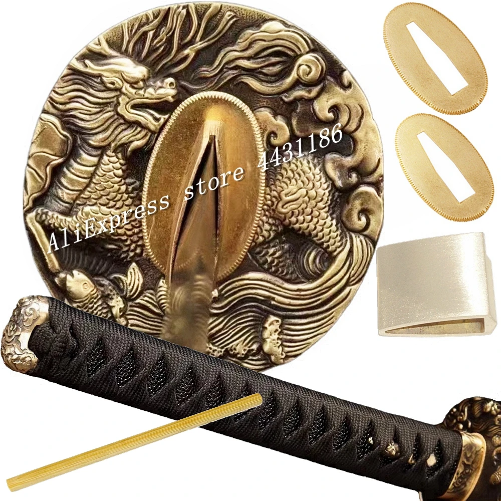 Меч Kylin для японской Самурайской Катаны/вакидзаси/Танто Цуба + менуки фучи КАШИРА