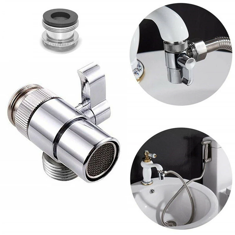 Adapter Connector Three-way Valve For Shower Head Diverter H