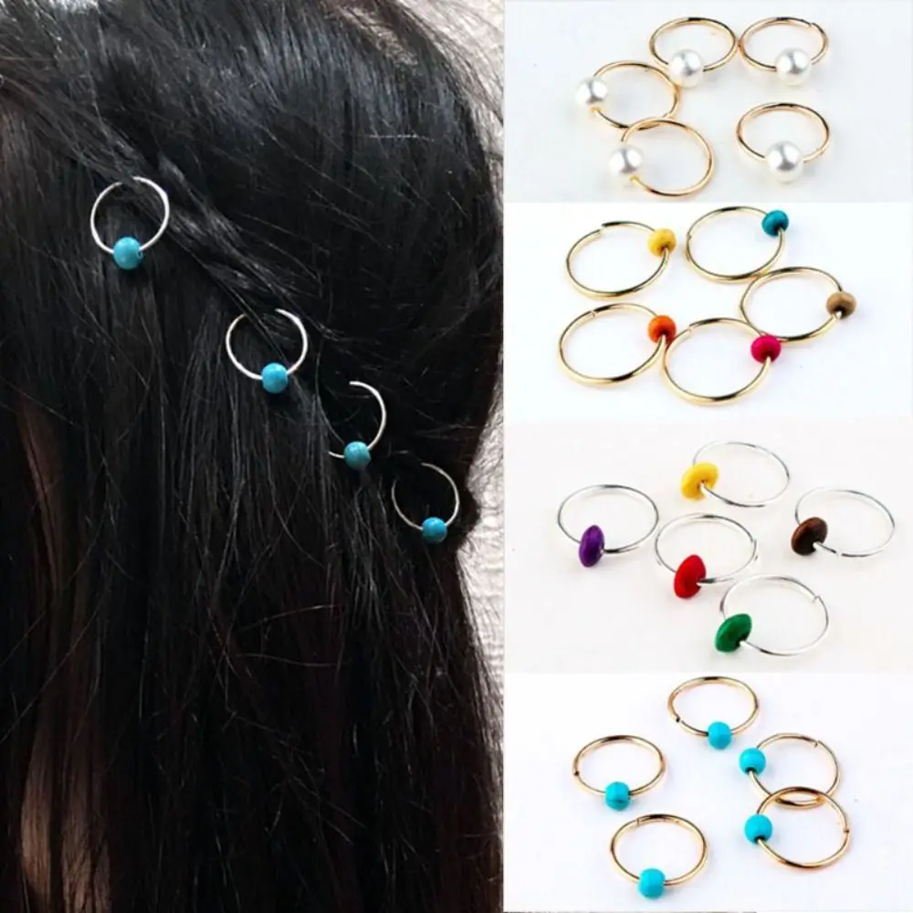 Ful Pearl Dread Dreadlock Beads Turquoise Charms Clips Cuffs Rings Daily