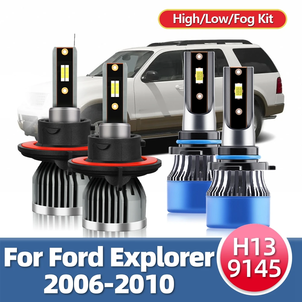Auto Lights Car Headlight Fog Lamp For Ford Explorer 2006 2007 2008 2009 2010 Foglights Headlamps Replace