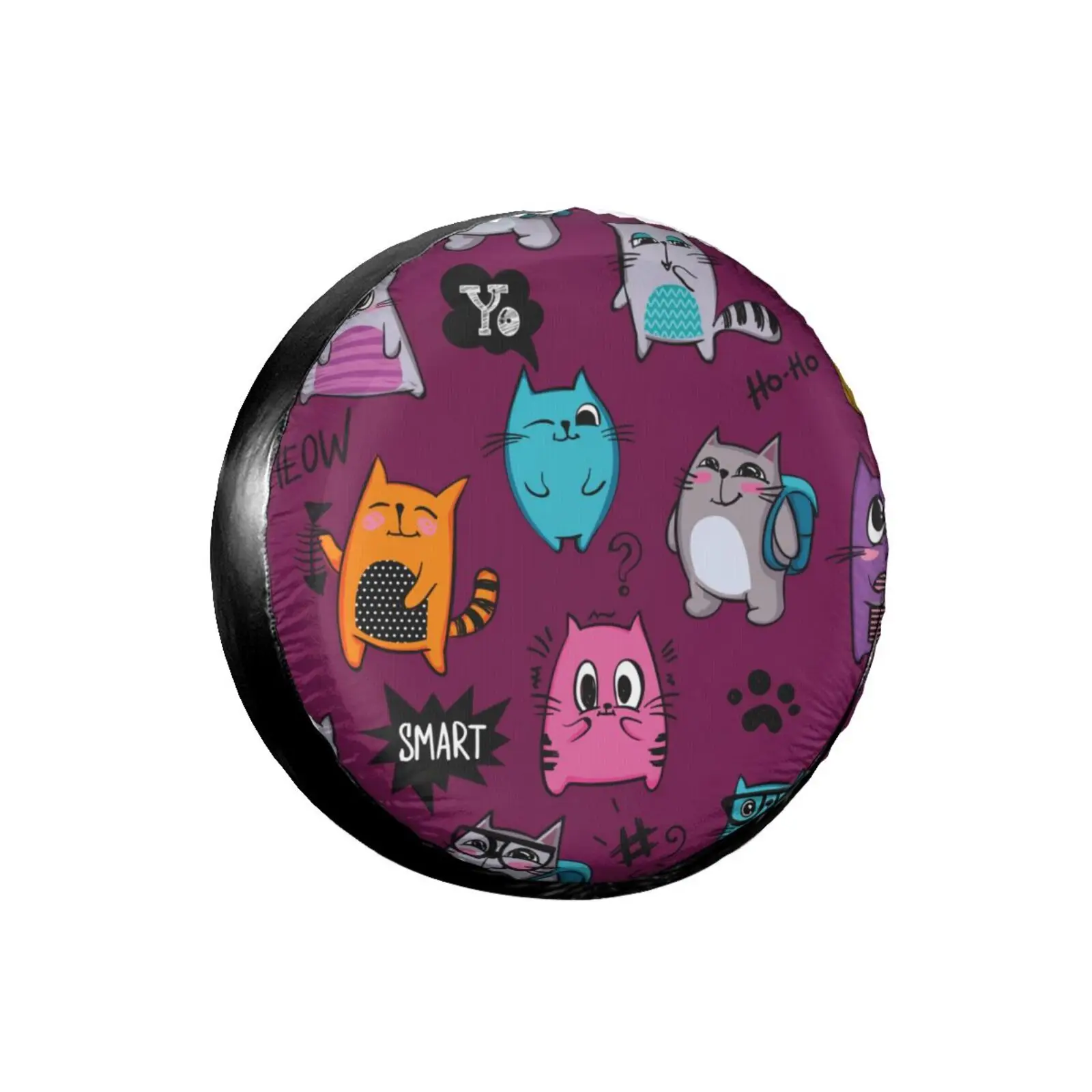 

3D Cat Spare Tire Cover Waterproof Dustproof Sun Wheel Tire Cover For Jeep, Trailer, RV, SUV Vehicle Anime Tire Cover