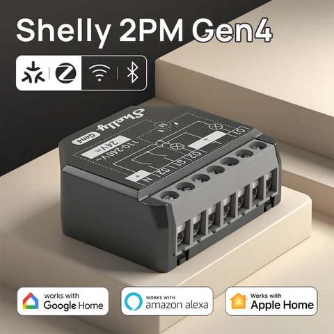 Shelly 2PM Gen4 Zigbee Умный переключатель для штор