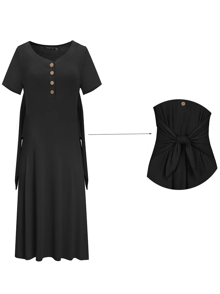 Женское платье с поясом Nice-forever Повседневное платье-халат лето 2019