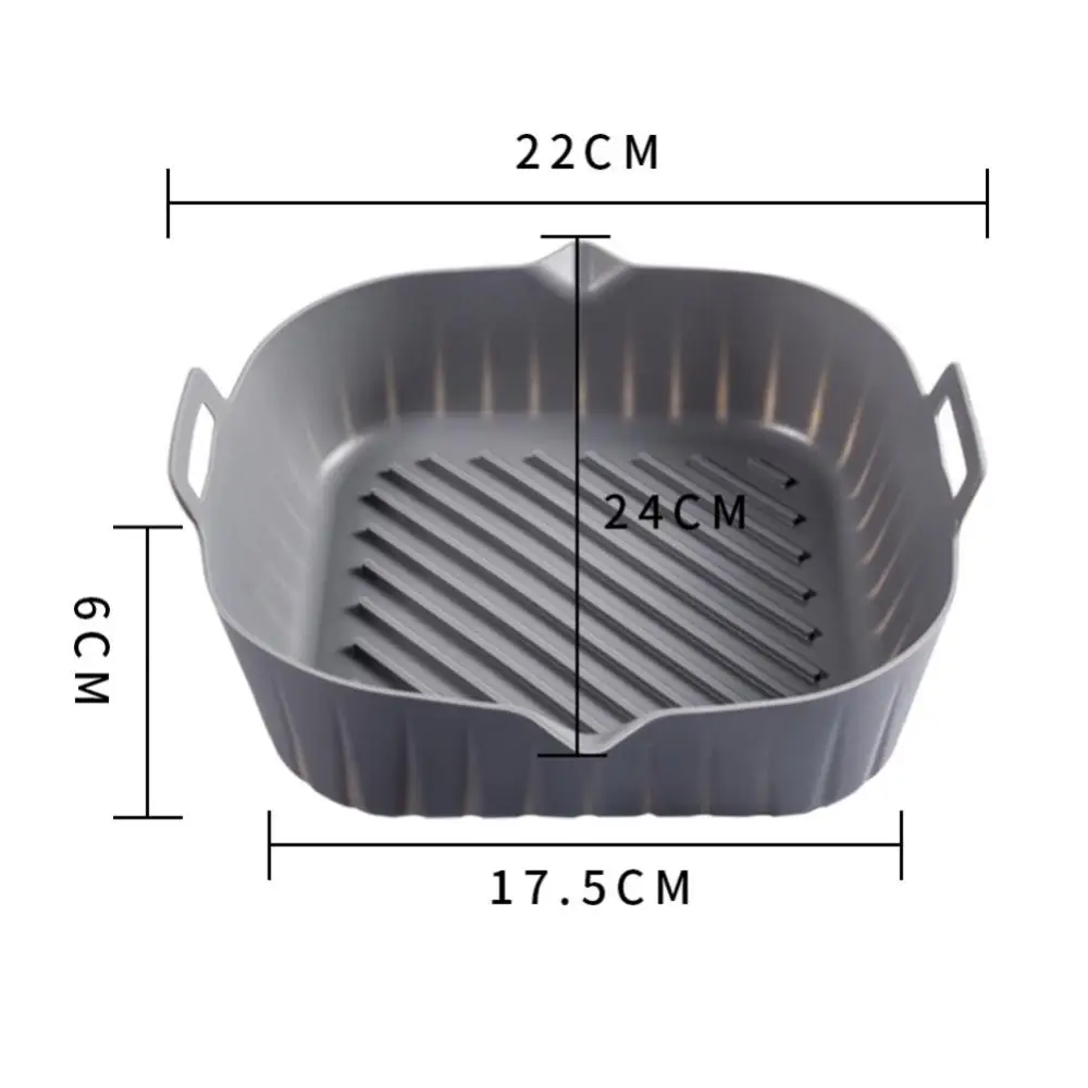 

Non-stick Pan Air Fryer Accessories Silicone Air Fryers Oven Baking Tray Silica Gel Refillable Replacement Reusable Bbq Tool