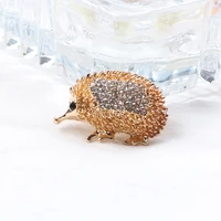 cute gold hedgehog brooch fashion daisy brooch ladies animal jewelry fun winter design high quality new 2022