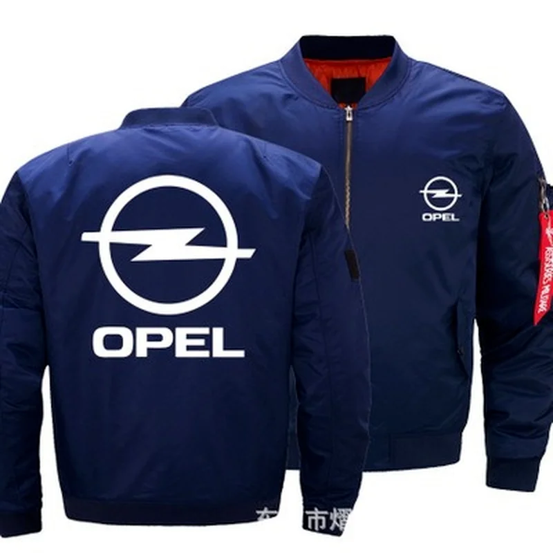

NEW Autumn Wintertime Flying Jacket OPEL Logo Winter thicken Warm Zipper Men Jackets Men's Casual Coat