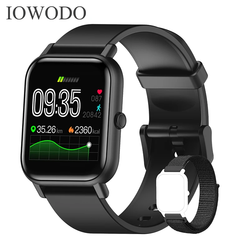 

Смарт-часы IOWODO R3 с бесплатным ремешком, пульсометром, монитором сна