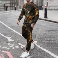 new animal series men tracksuit suit sports jogging t shirt outfit 3d printed breathable cool 2 piece sets 2022 mens summer 6xl