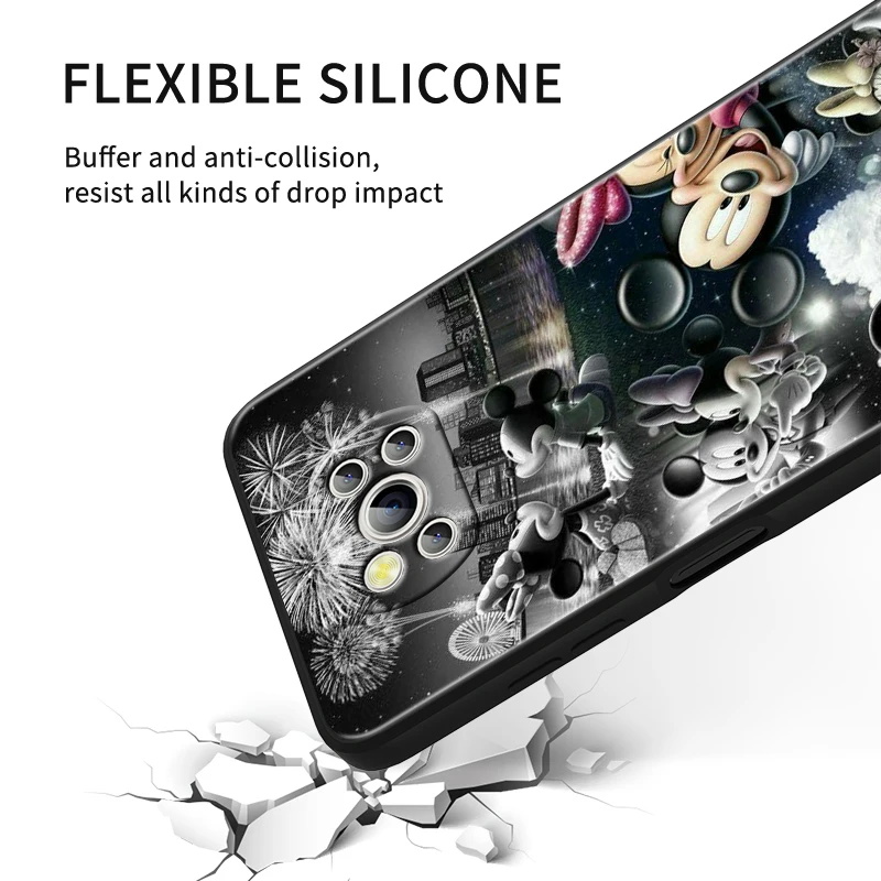 Чехол для телефона с Минни и Микки Маусом Xiaomi Poco X6 X5 X4 X3 F4 F3 NFC M6 M5 M4 GT S Pro 4G 5G C65