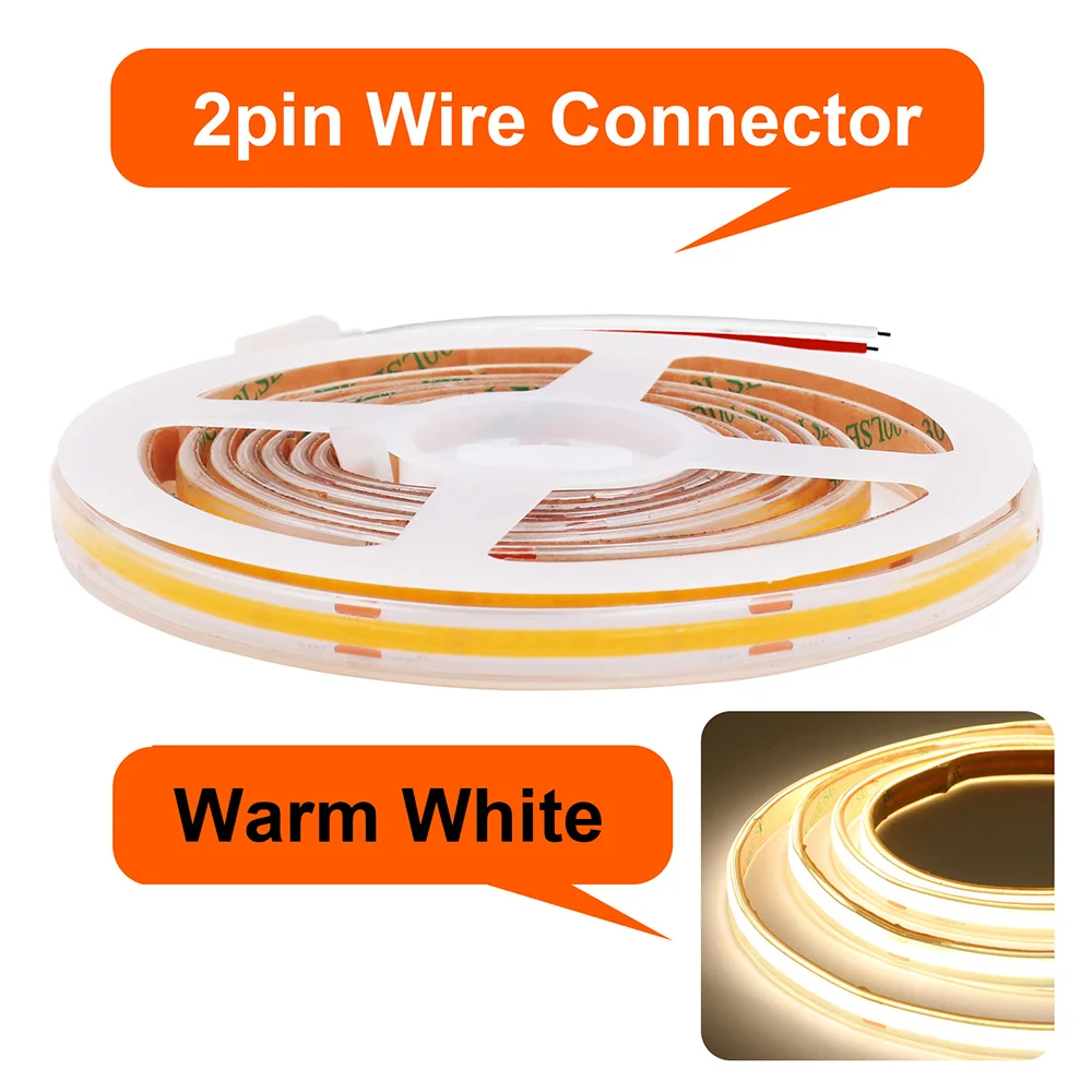 RAZEND водонепроницаемая светодиодная лента COB 5м 12В/24В