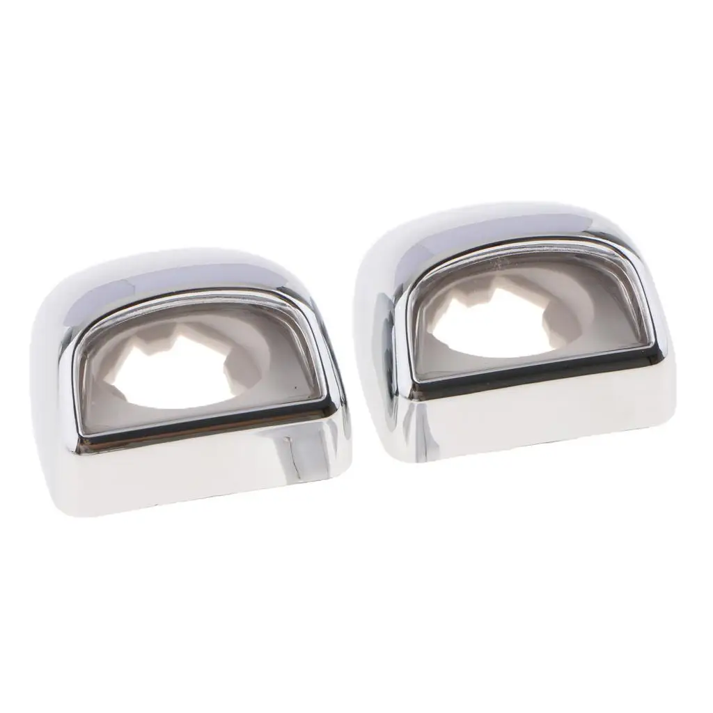 

Pair Rear Bumper License Plate Lights Lens Cover For 99-07