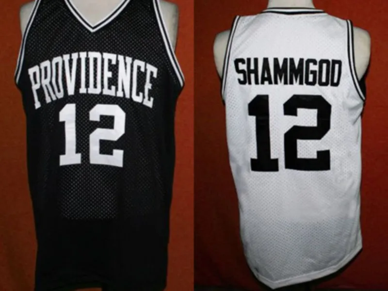 

#12 God Shammgod Providence Black White Basketball Jersey Mens Stitched Custom Any Number Name Jerseys