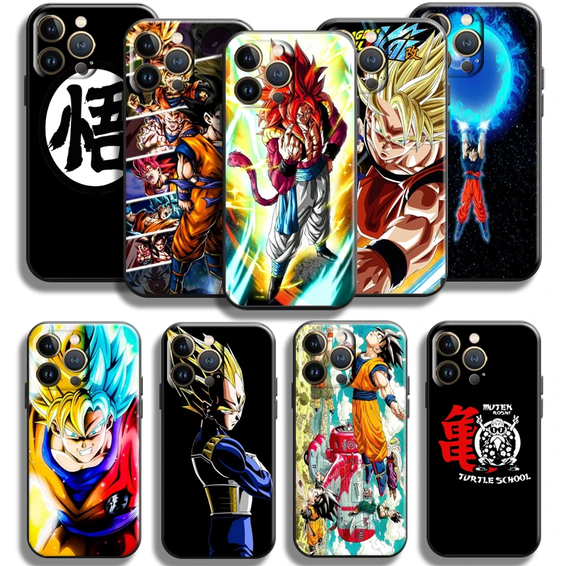 

Goku Vegeta Dragon Ball For Apple iPhone 13 12 11 Pro Mini X XR XS Max SE 6 6S 7 8 Plus Phone Case Black Soft TPU