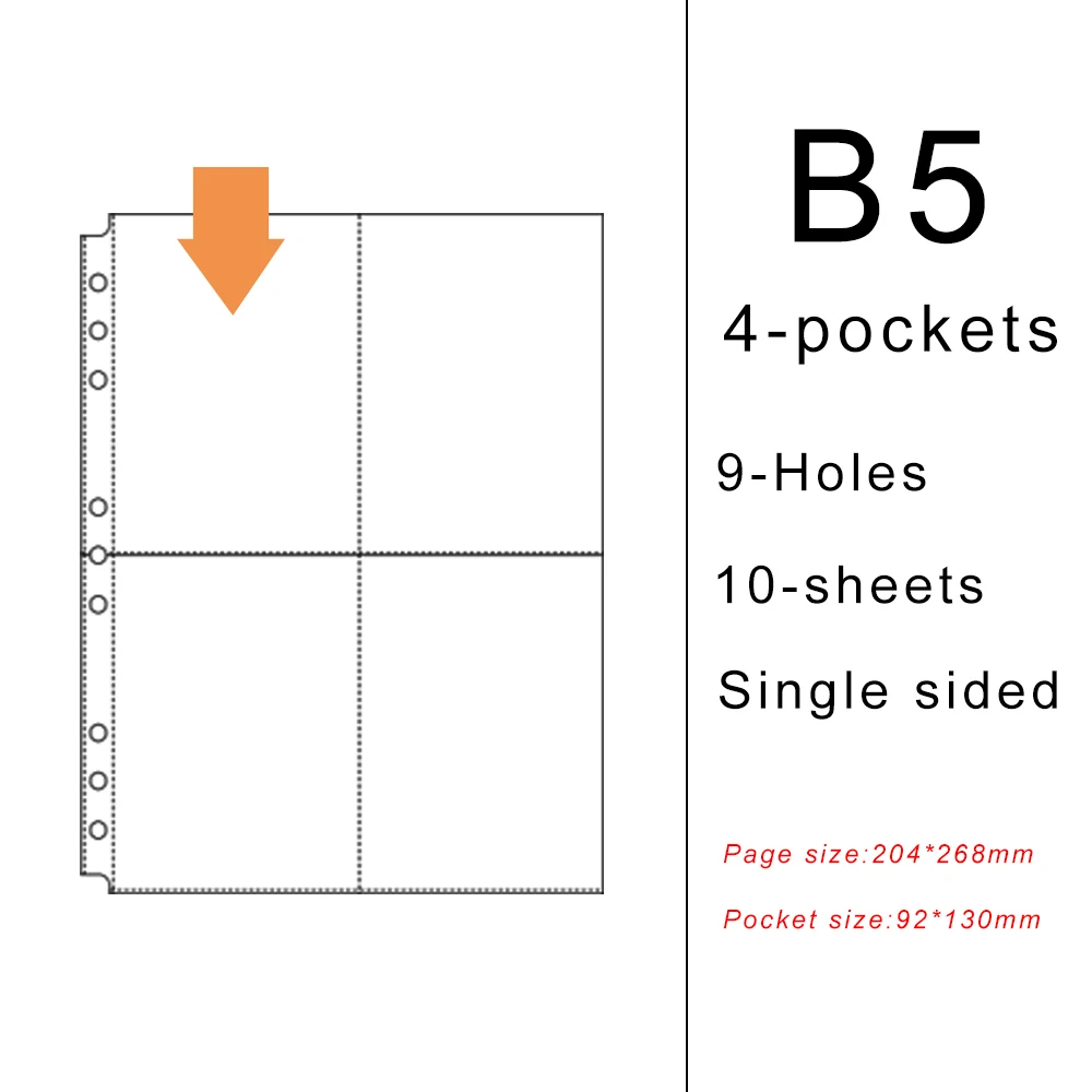 

PLRBOK Фотоальбом PL046, 10 листов, B5, прозрачный