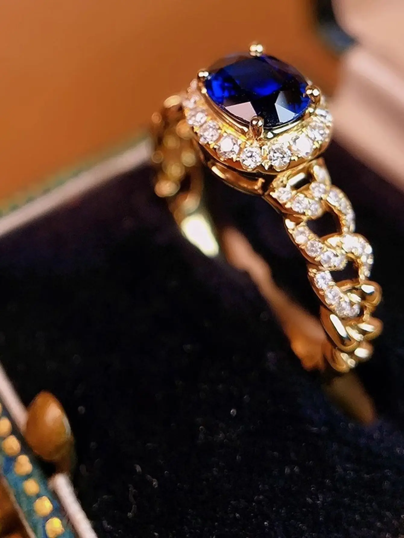 Кольцо из серебра 925 пробы с натуральным королевским сапфиром Шри-Ланки 0 76 карат