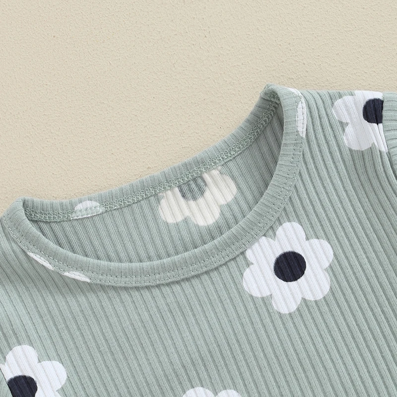 Детская летняя одежда Kupretty для маленьких девочек футболка с короткими рукавами и