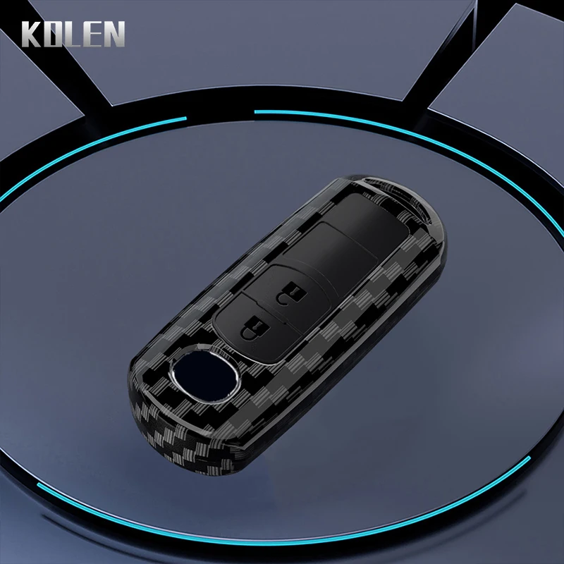 

Чехол для автомобильного ключа из АБС-пластика из углеродного волокна для Mazda 2 3 5 6 BL BM GJ Atenza Axela Demio CX-3 CX3 CX-5 CX5 CX7 CX-9 CX8 4 кнопки