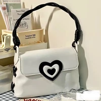 haex fashion womens bag 2022 trend heart white bolso mujer vintage elegant ladies handbags french style daily bag shoppers