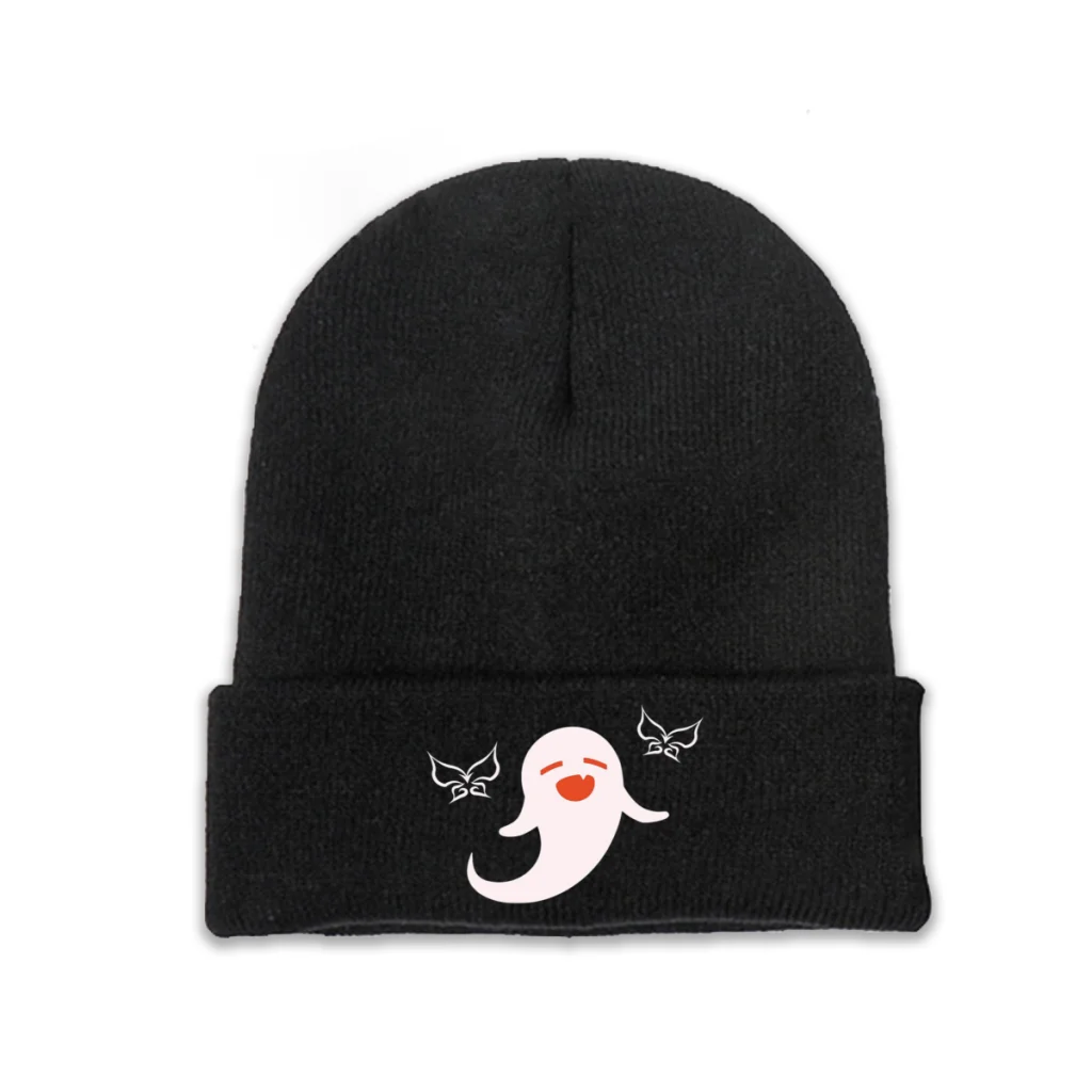 

Genshin Impact Lumine Game Skullies Beanies Caps Hu Tao Spirit Ghost Knitted Winter Warm Bonnet Hats Unisex Ski Cap