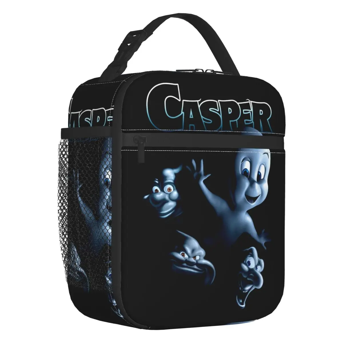 Horror Film Casper Cartoon Resuable Lunch Boxes for Women Waterproof Thermal Cooler Food Insulated Lunch Bag Office Work