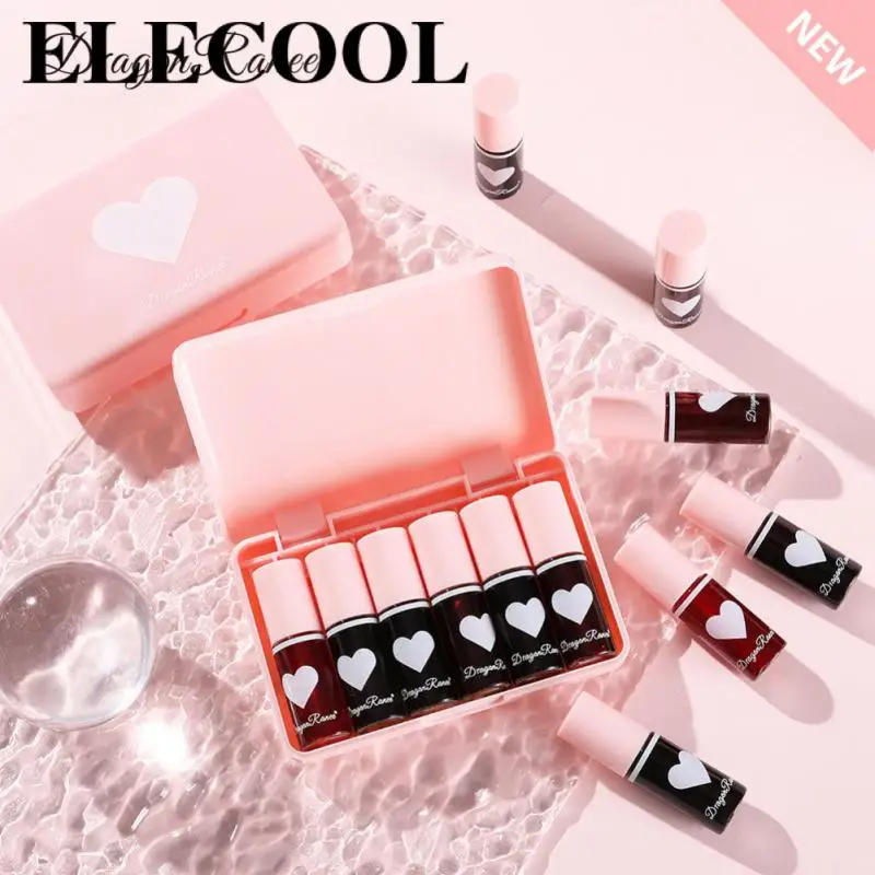 

Lip Tint Lip Dyeing Waterproof Liquid Lipstick Set Mirror Water Lip Gloss Glossy Lip Glaze Lipgloss Gift Box Lips Makeup