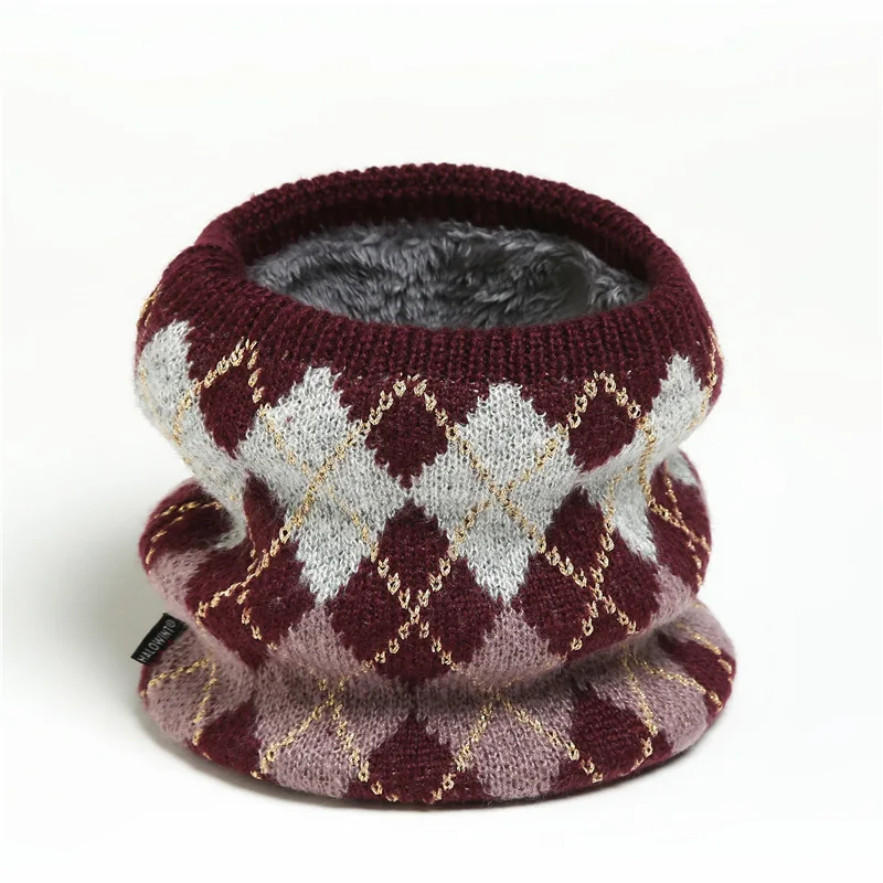 

New Winter Warm Ring Scarf for Women Fashion Lady Neck Snood Unisex Wraps Scarves Neckerchief Female Fur Solid 2022