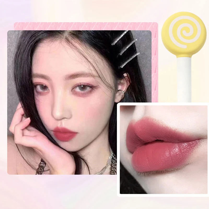 

Moisturizing Mousse Velvet Matte Lipstick Matte Not Stick Cup Waterproof Long-Lasting Lip Mud Glaze Lips Gloss Makeup Cosmetic