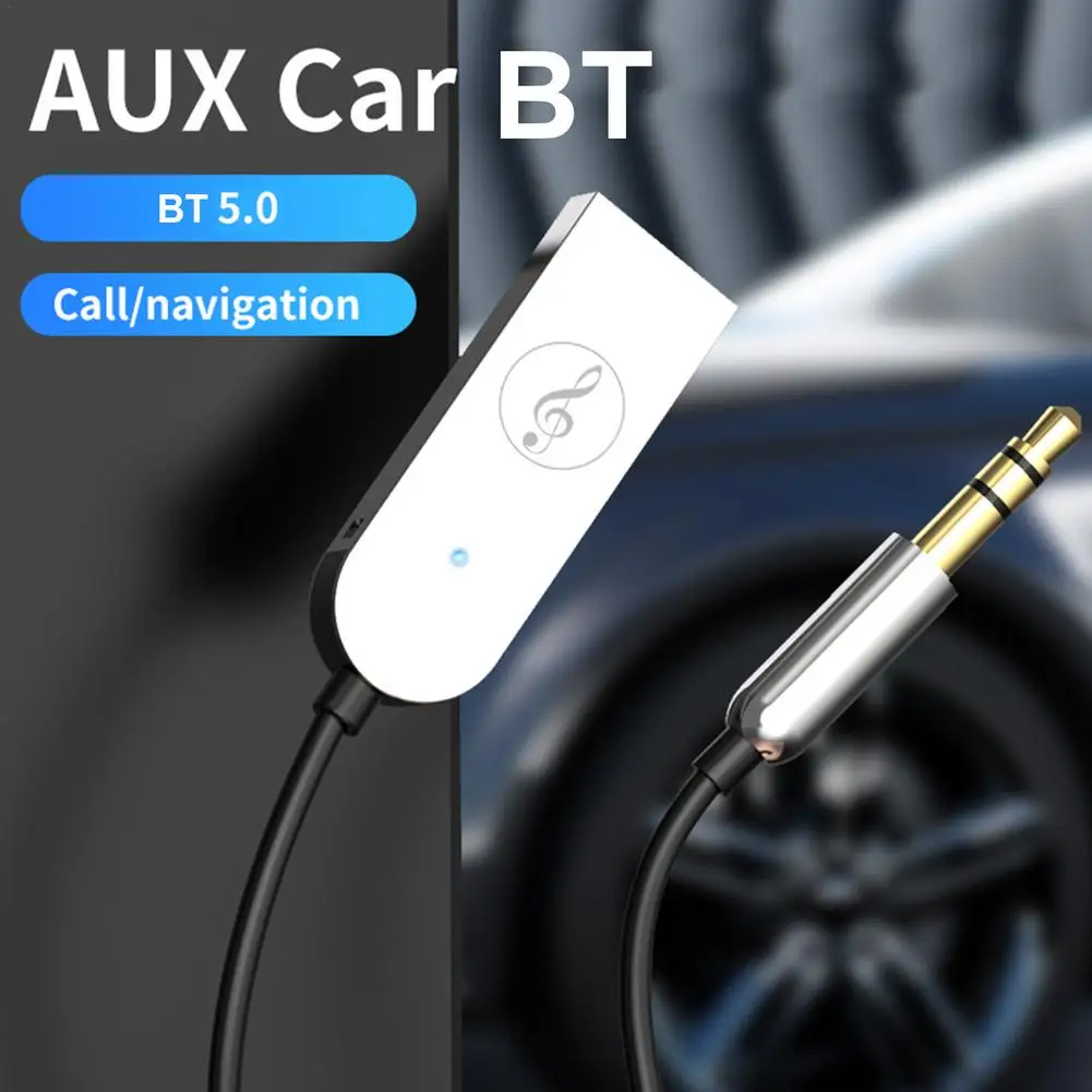 

Bluetooth Aux Adapter Dongle USB To 3.5mm Jack Car Audio Aux Bluetooth 5.0 Handsfree Kit For Car Receiver BT transmitter