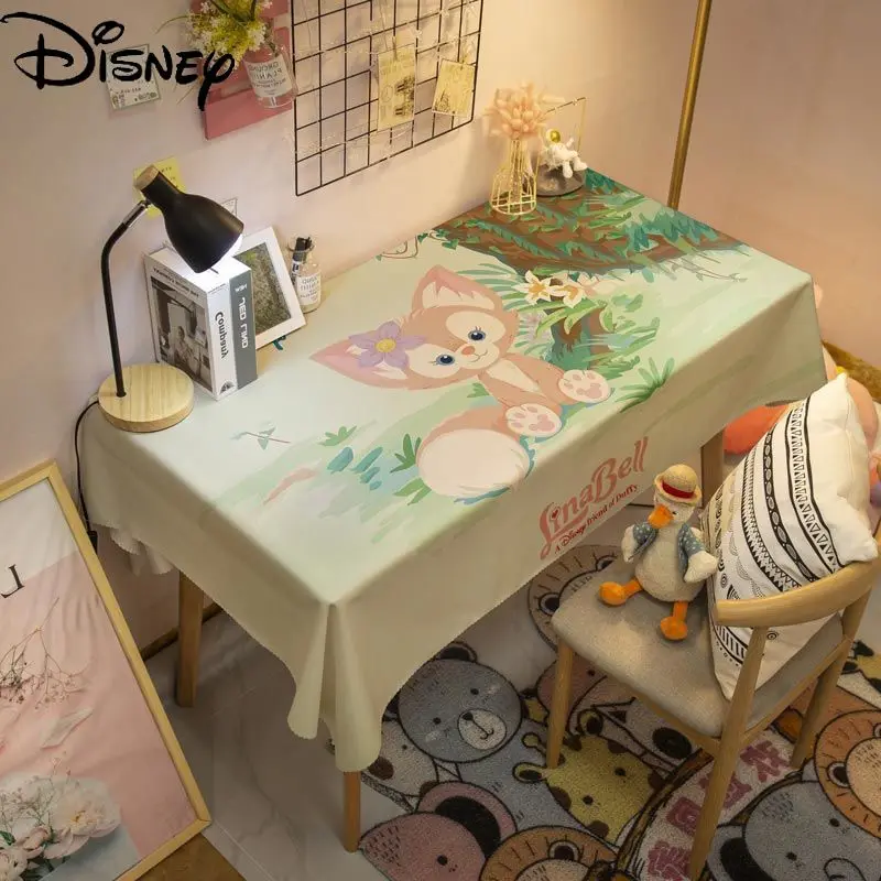 

Disney Cartoon Duffy Bear Shirley Rose Print Waterproof and Oilproof PVC Table Anti-scald Tablecloth