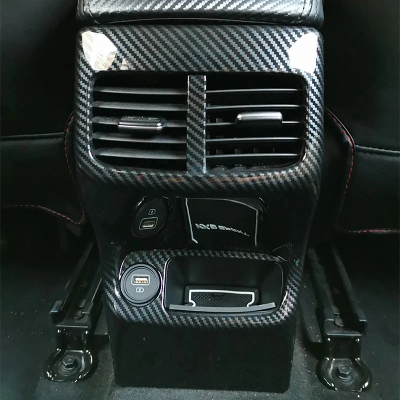 Для Kia Seltos 2019 2020 2021 22 23 24 ABS из углеродного волокна задняя крышка кондиционера