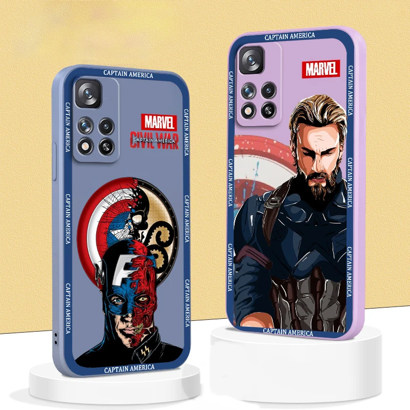 

Marvel Thanos Iron Man Cute Liquid Rope Phone Case For Xiaomi Redmi Note 12 11 11S 11T 10S 10 9S 9T 9 Pro Speed Plus 5G Cover
