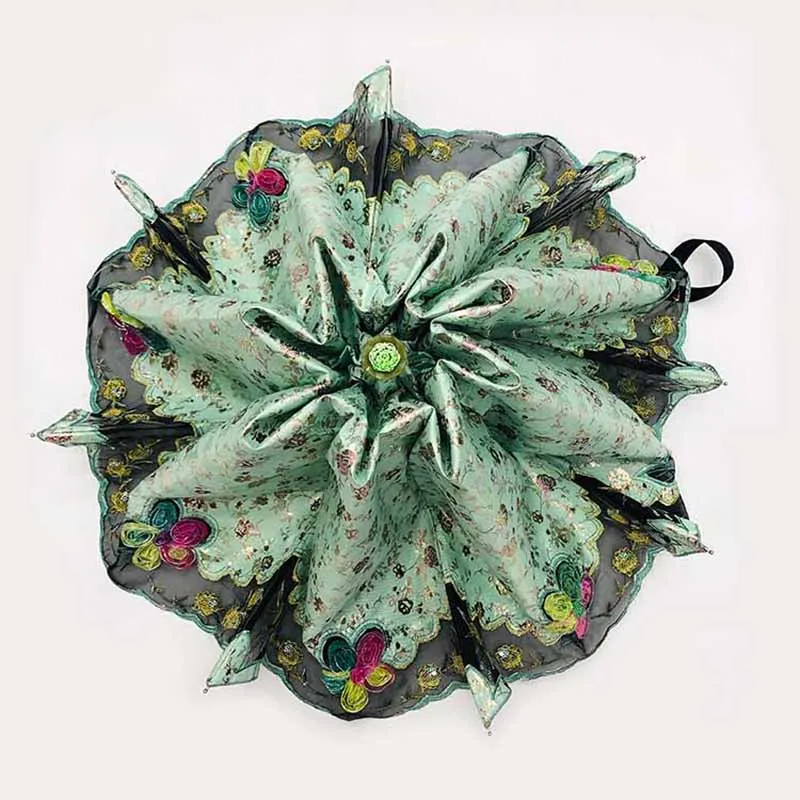 

Усиленный складной зонт, ветростойкие Роскошные зонтики, дизайнерские женские винтажные современные зонты, домашний сад WSW25XP