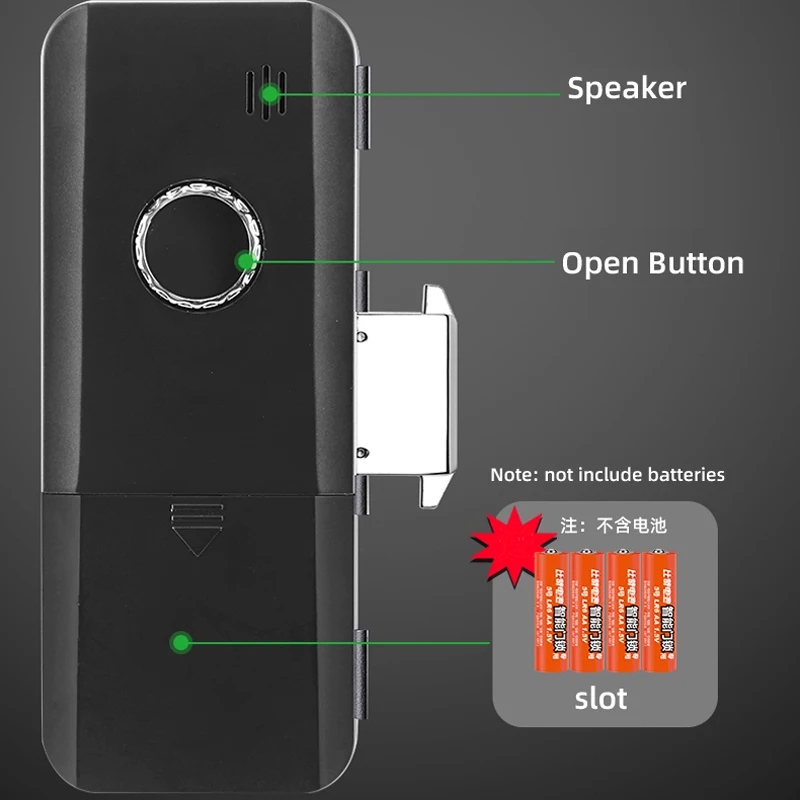 Fingerprint Door Lock For Glass Wooden Metal No Limited Smart Home WeChat APP Control Sliding Keypad Gate Opener |
