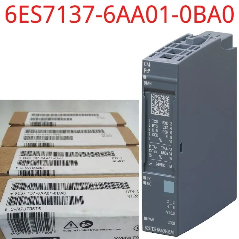 

6ES7137-6AA01-0BA0 Brand New SIMATIC ET 200SP, CM PTP communication module for serial connection RS-422, RS-485 and RS-232,