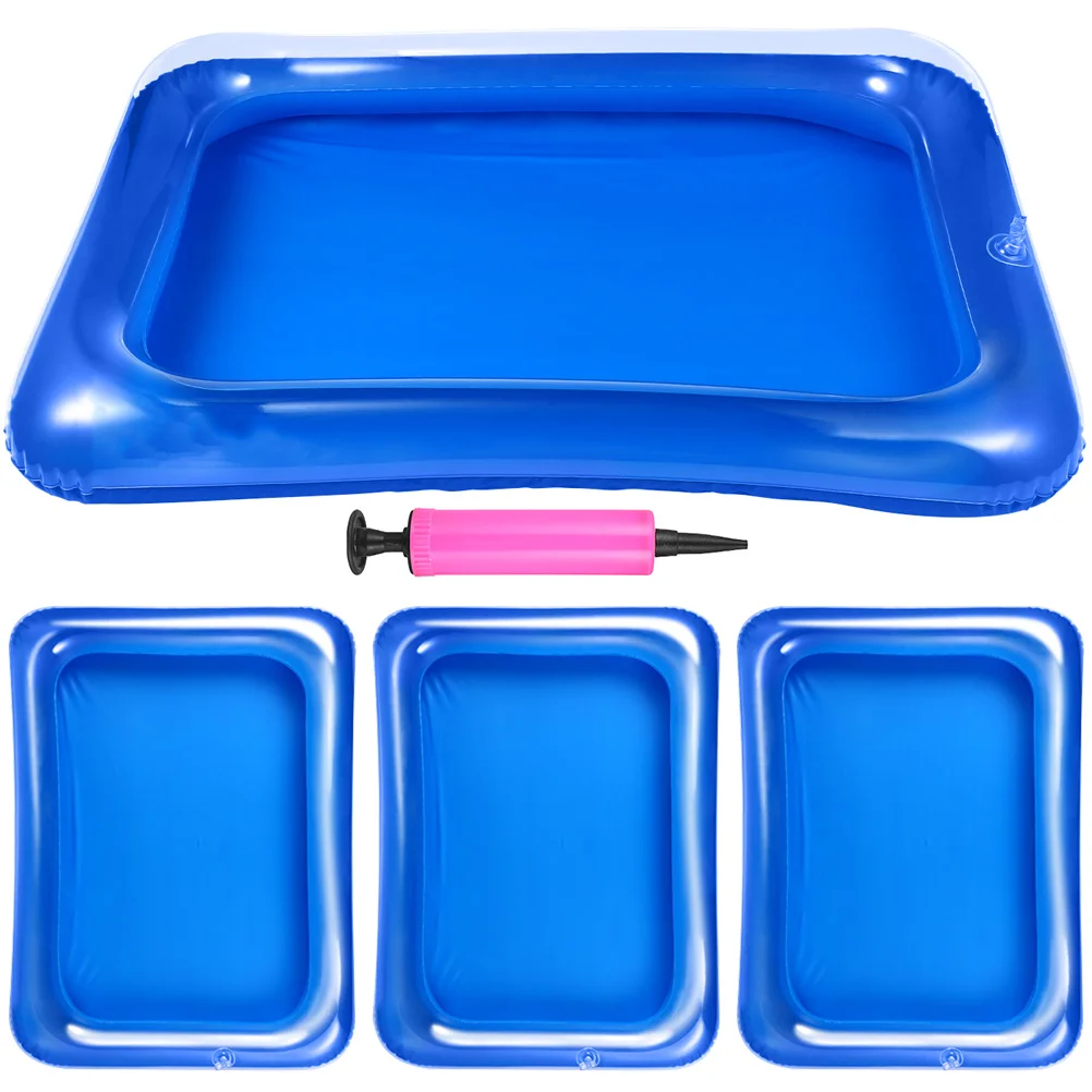 

1 Set Of Floating Tray Inflatable Cooler For Parties Picnic Supplies Floating Pool Tray Inflatable Ice Serving Bar with Pump