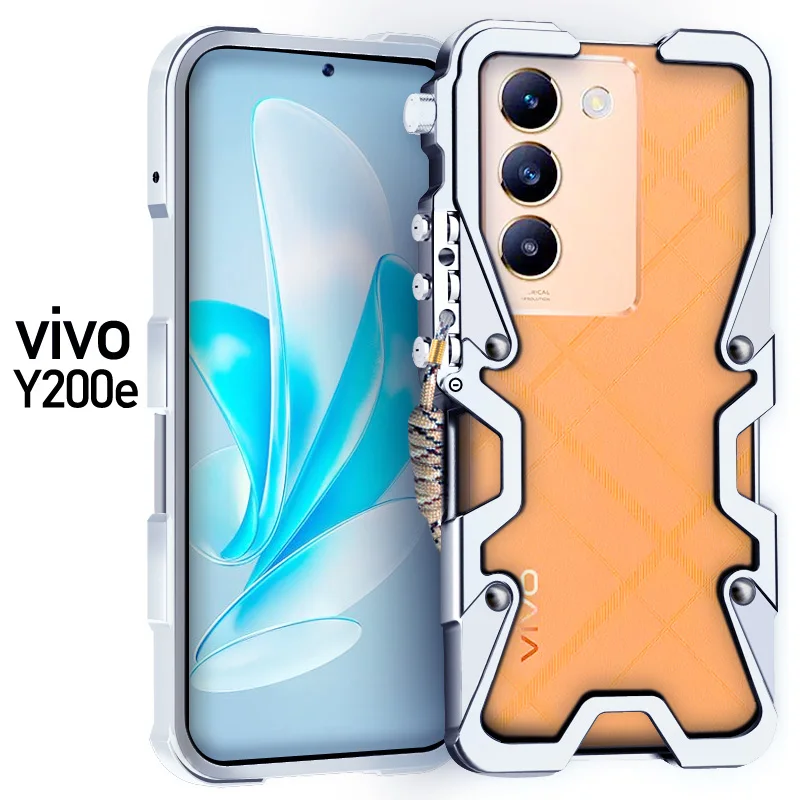 Роскошный армированный металлический алюминиевый бампер Qialino Zimon для телефона Vivo