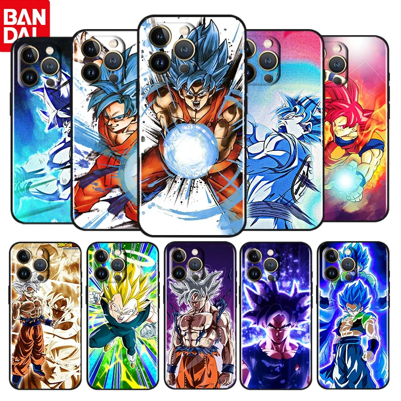 

Anime Dragon Ball Goku For Apple iPhone 13 12 11 Pro Max Mini XS Max X XR 6 7 8 Plus 5S SE 2020 Soft Silicone Black Phone Case