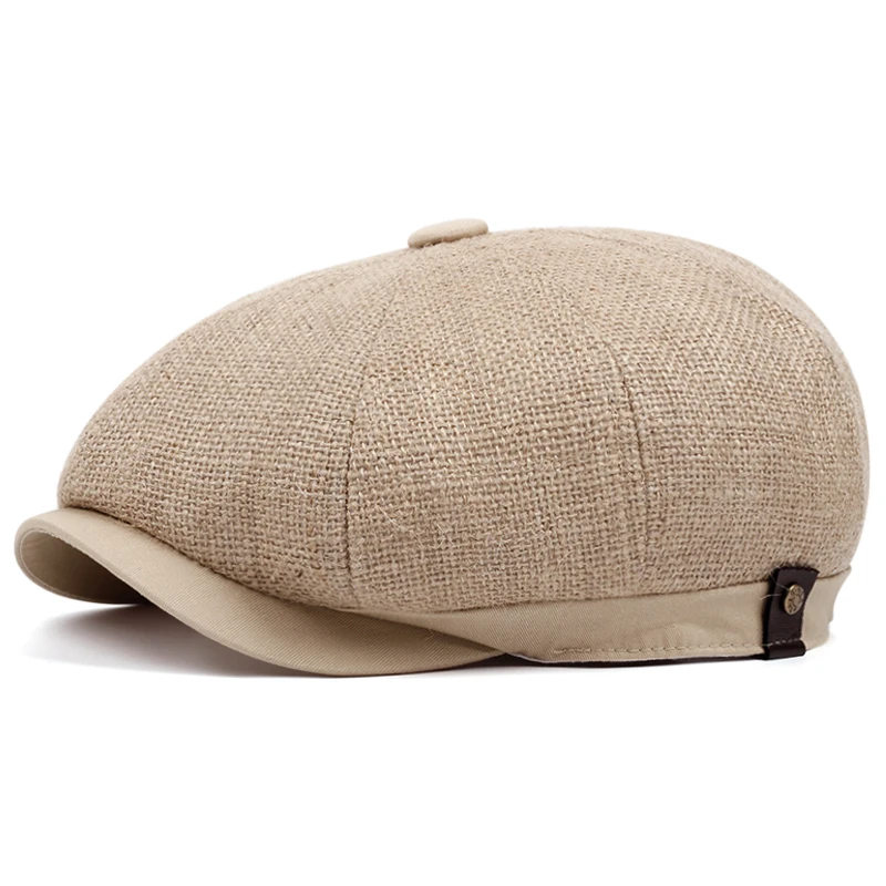 Льняной берет газетчика стиль винтаж британский художник Гэтсби модная